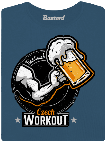 Czech workout prémium női póló Petrol Blue