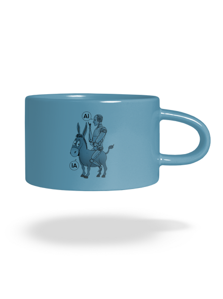 Szamár és AI macaron bögre Blue Macaron