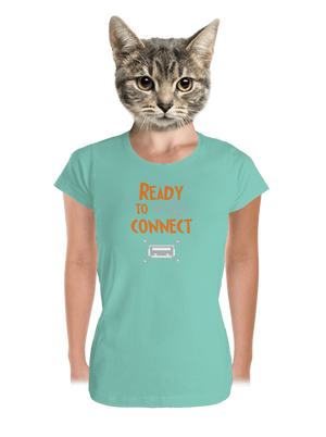 USB csatlakozás prémium női póló Mint Mal