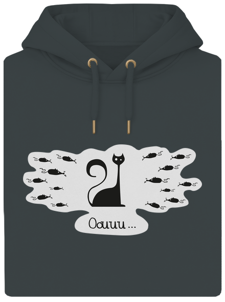 Oouuu unisex prémium pulóver Charcoal