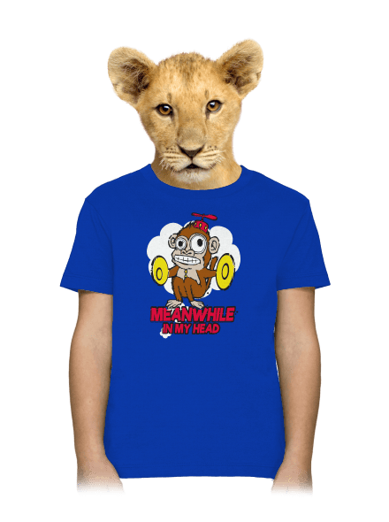 Monkey in my head gyerek póló Royal Blue