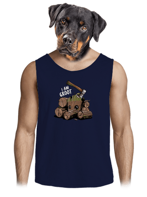 I Am Groot férfi trikó French Navy