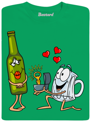 A sör szeretete férfi póló Kelly Green