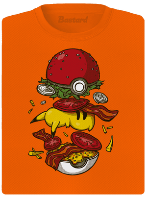 Pokémon burger női sportpóló Neon Orange