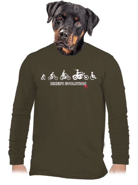 Bikers evolution férfi hosszú ujjú póló Urban Khaki