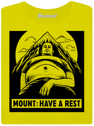 Mount have a rest prémium női póló Lemon