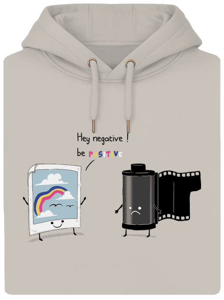 Légy pozitív unisex prémium pulóver Pastel Macchiato