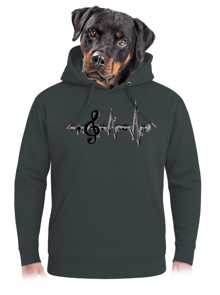 A zene az életem unisex prémium pulóver Charcoal