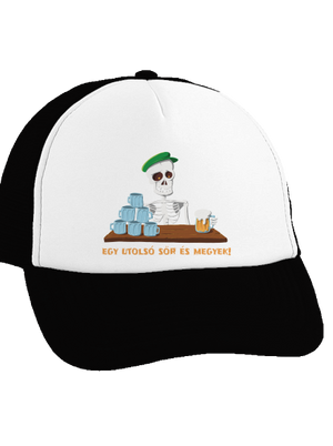 Egy utolsó sör és megyek teherautós sapka Black cap