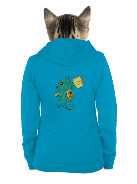 Utolsó karácsony este cipzáras női pulóver Blue Atol