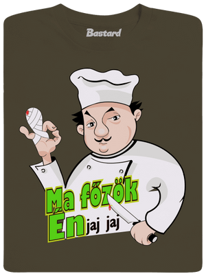 Ma főzök én férfi hosszú ujjú póló Urban Khaki