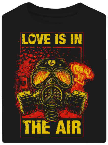 Love is in the air unisex túlméretezett póló Black