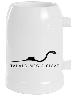 Találd meg a cicát söröskorsó White