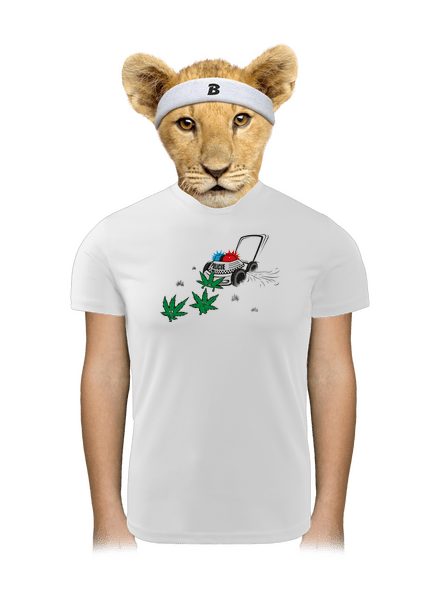 Ganja bust gyerek sport póló White