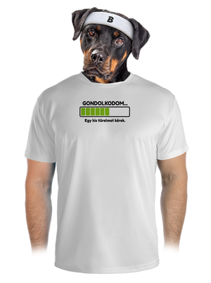 Gondolkodom férfi sportpóló White