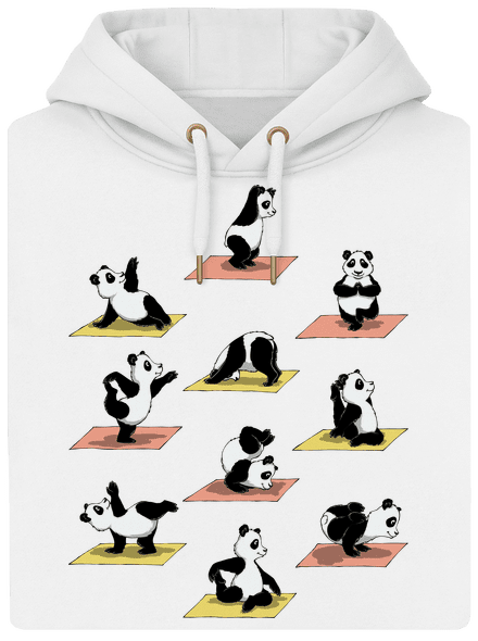 Panda jóga unisex prémium pulóver Snowwhite