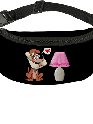 Szerelmes kutya övtáska Black