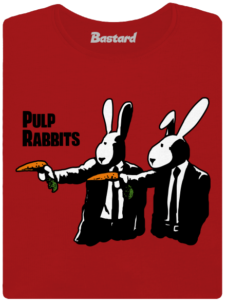 Pulp Rabbits prémium női póló Red Mal