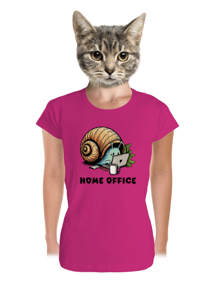 Sneka home office prémium női póló Magenta