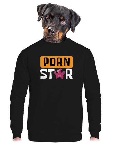 Porn star unisex crewneck Black