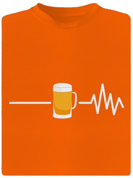 Beer help férfi sportpóló Neon Orange