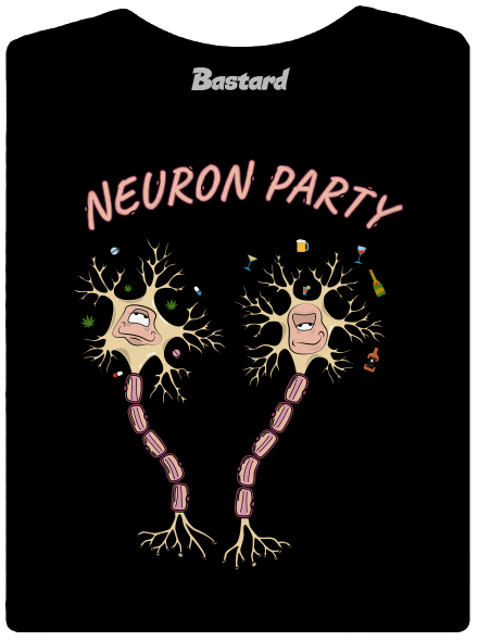 Neuron party prémium női póló Black