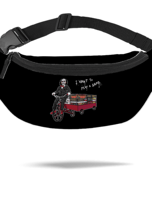 I want to play a game övtáska Black