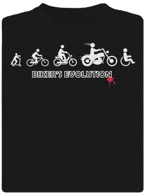 Bikers evolution férfi sportpóló Black