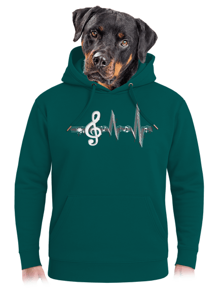 A zene az életem unisex prémium pulóver Emerald Green