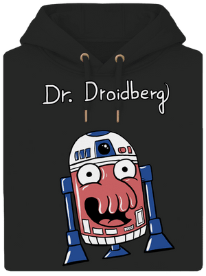 Dr. Droidberg unisex prémium pulóver Dark Black