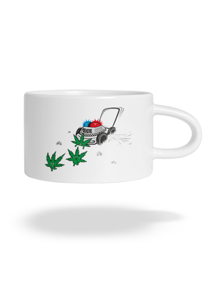 Ganja bust macaron bögre White