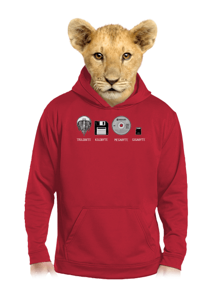 Trilobite gyerek kenguruzsebes pulóver Fire Red