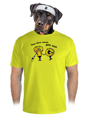 True love férfi sportpóló Neon Yellow