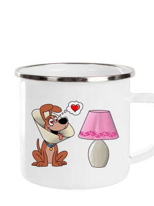 Szerelmes kutya pléhbögre White