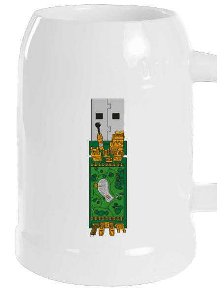 USB city söröskorsó White