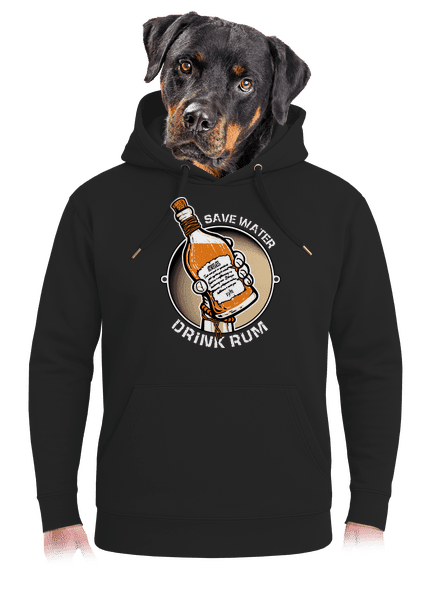 Save water unisex prémium pulóver Dark Black