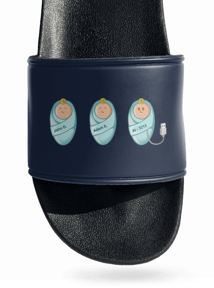 AI baby papucs Navy