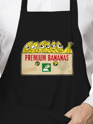 Premium Bananas kötény Black