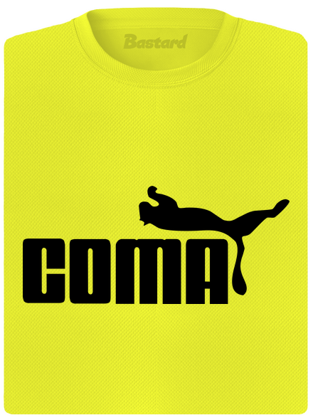 Coma női sportpóló Neon Yellow