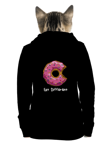 Eat different cipzáras női pulóver Black