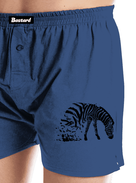 Zebra szerelem férfi alsó nadrág Blue