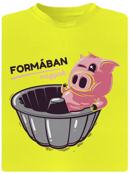 Formában férfi sportpóló Neon Yellow