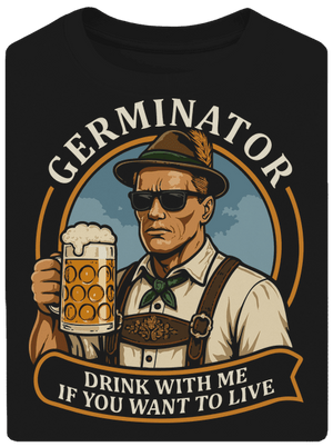 Germinator unisex túlméretezett póló Black