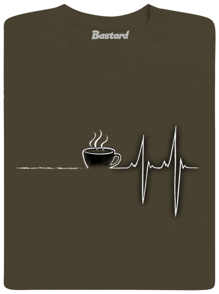 Coffee help férfi póló Urban Khaki