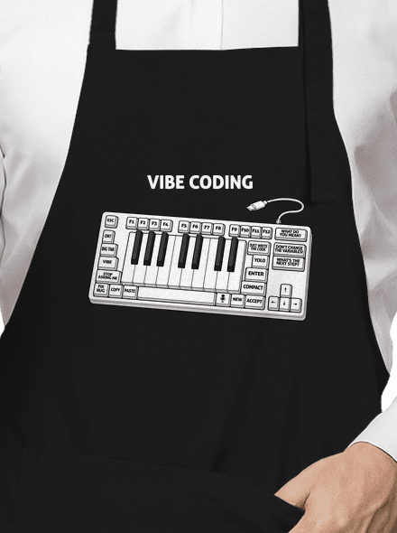 Vibe coding kötény Black