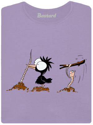 Vigyázz melyik végét fogod női póló elasztikus alsó szegéllyel Lavender