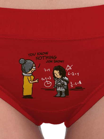 You know nothing női bugyik Red Mal