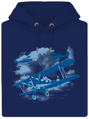 Égi lovagok unisex prémium pulóver Navy