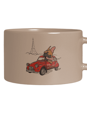 Francia buldog macaron bögre Brown Macaron