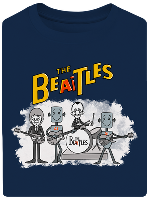 AI Beatles unisex túlméretezett póló Midnight Blue
